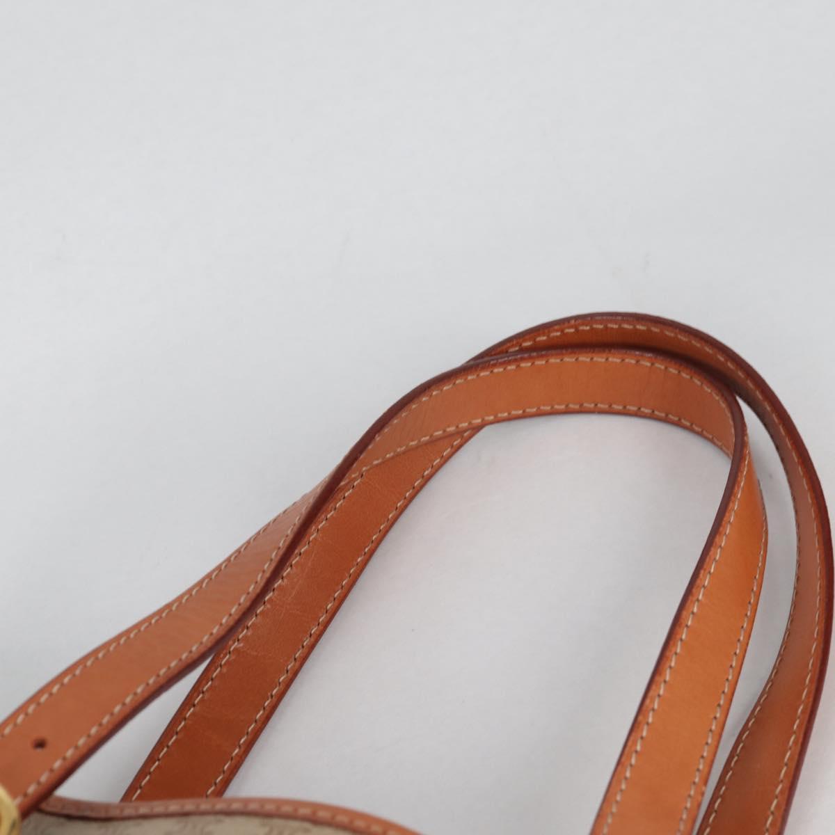 CELINE Macadam Canvas Tote Bag PVC Beige Gold Auth 141894V