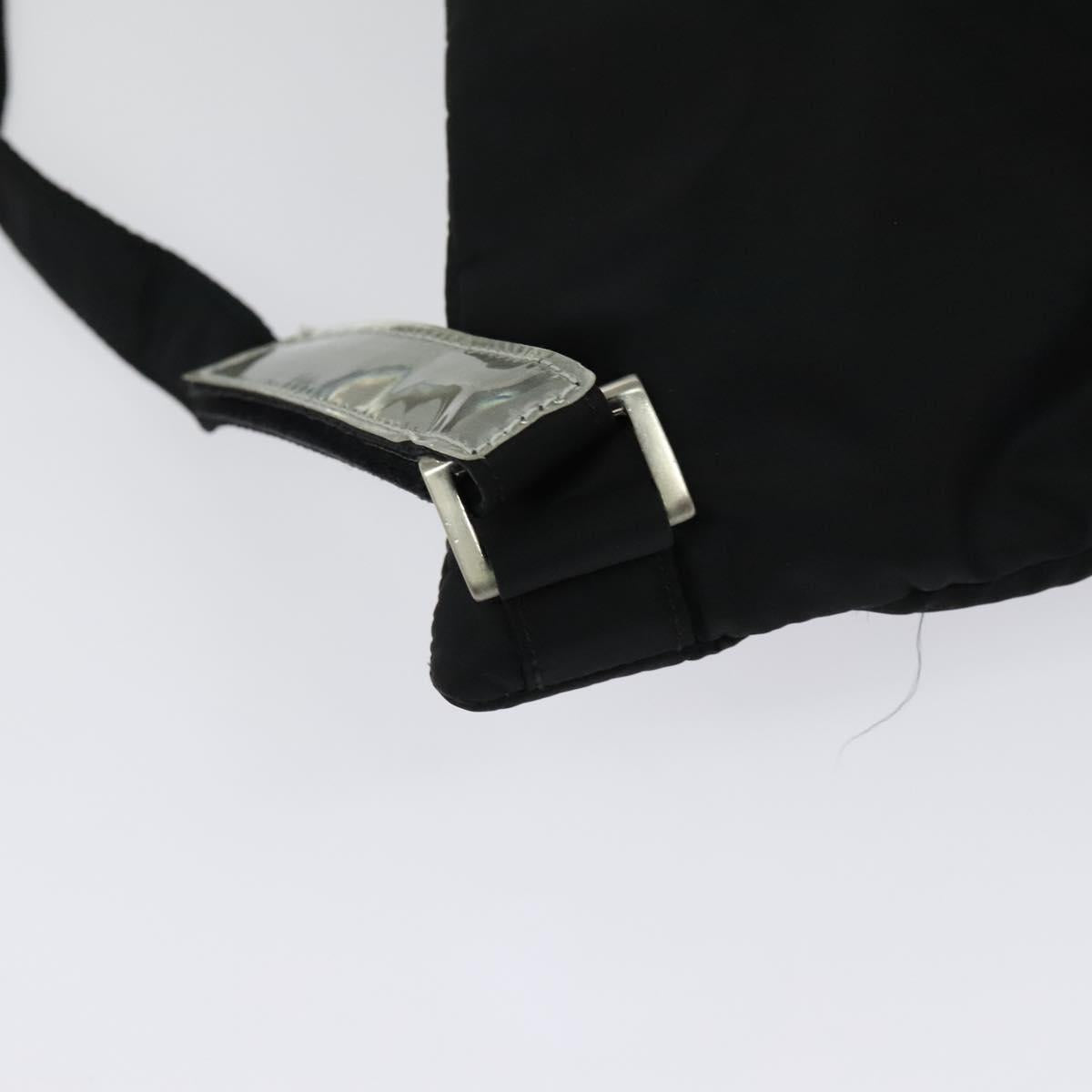 PRADA Sports Backpack Nylon Black Silver Auth 141902