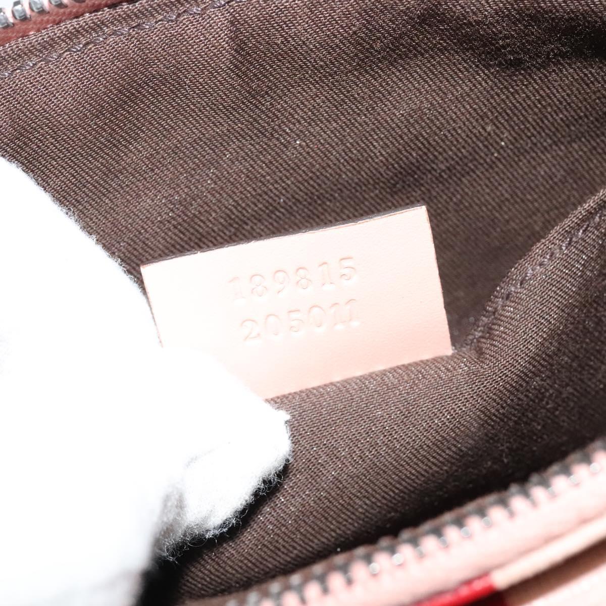 GUCCI GG Supreme Sherry Line Waist bag PVC White Silver 189815 Auth 141909