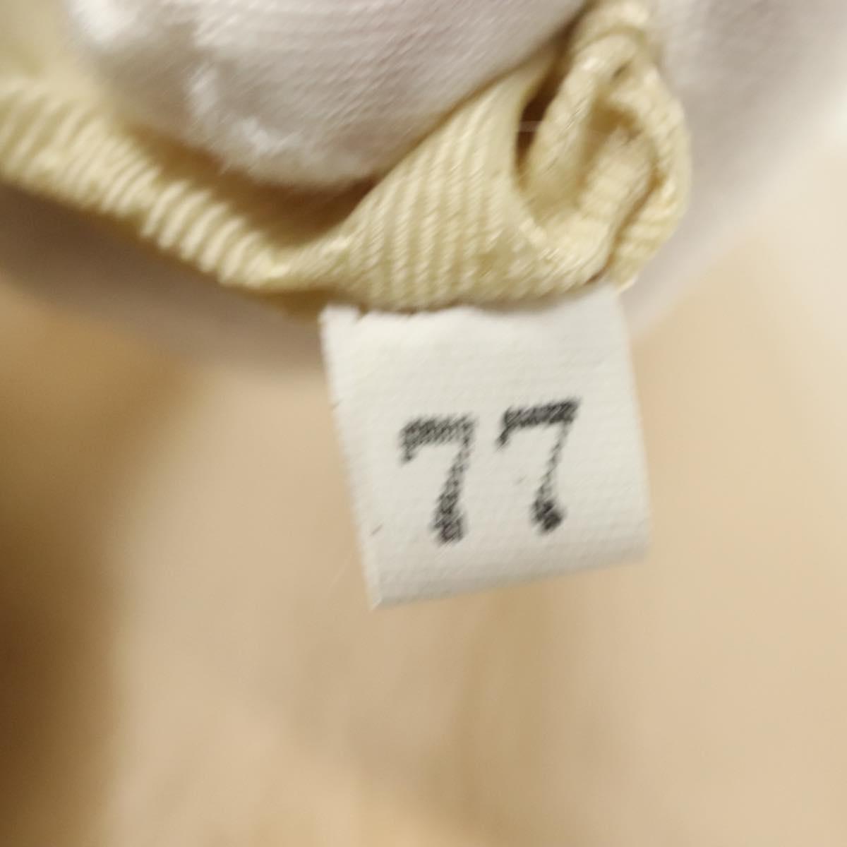 PRADA Chain Shoulder Bag Leather Beige Auth 141913