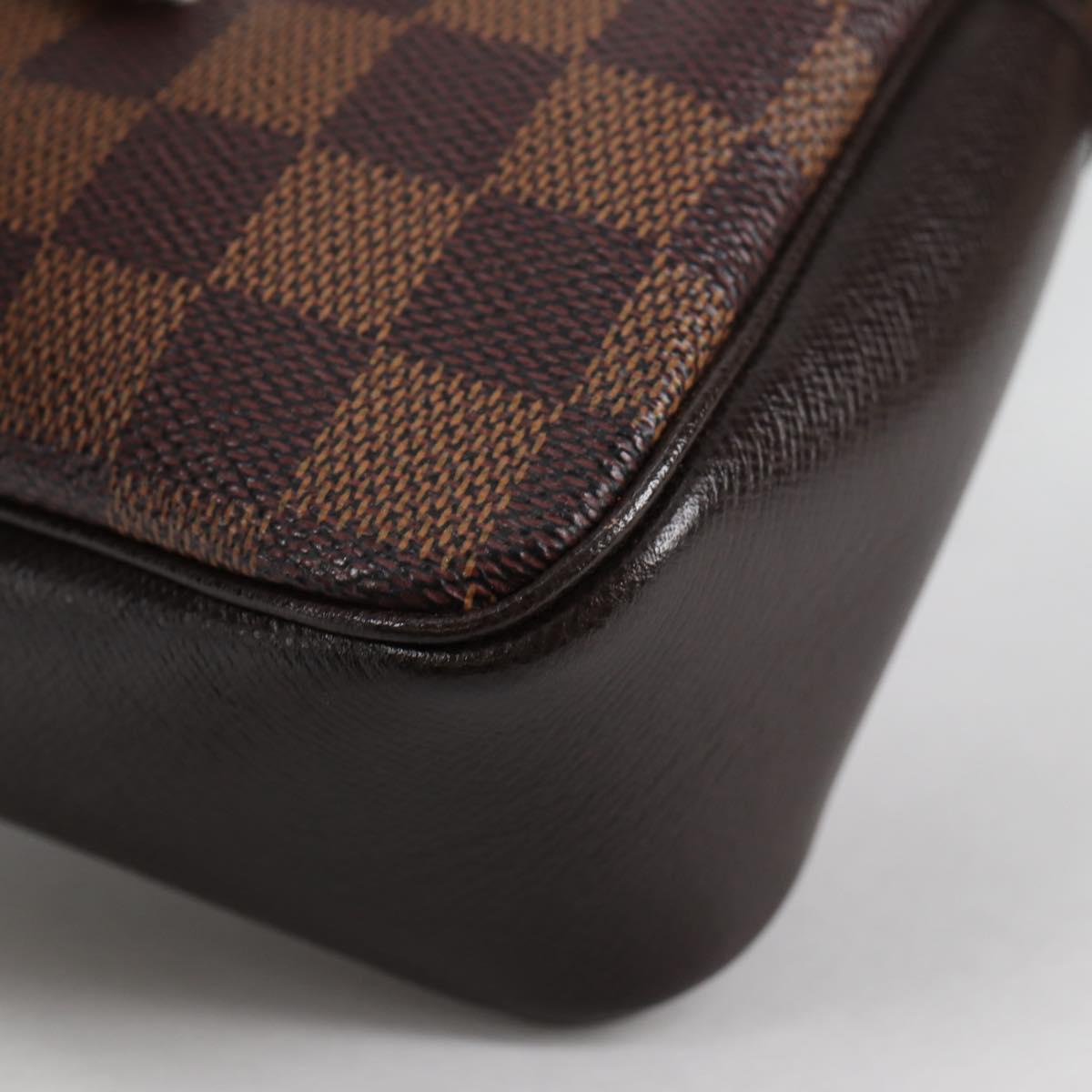 LOUIS VUITTON Damier Ebene Trousse Makeup Pouch N51982 LV Auth 141923V