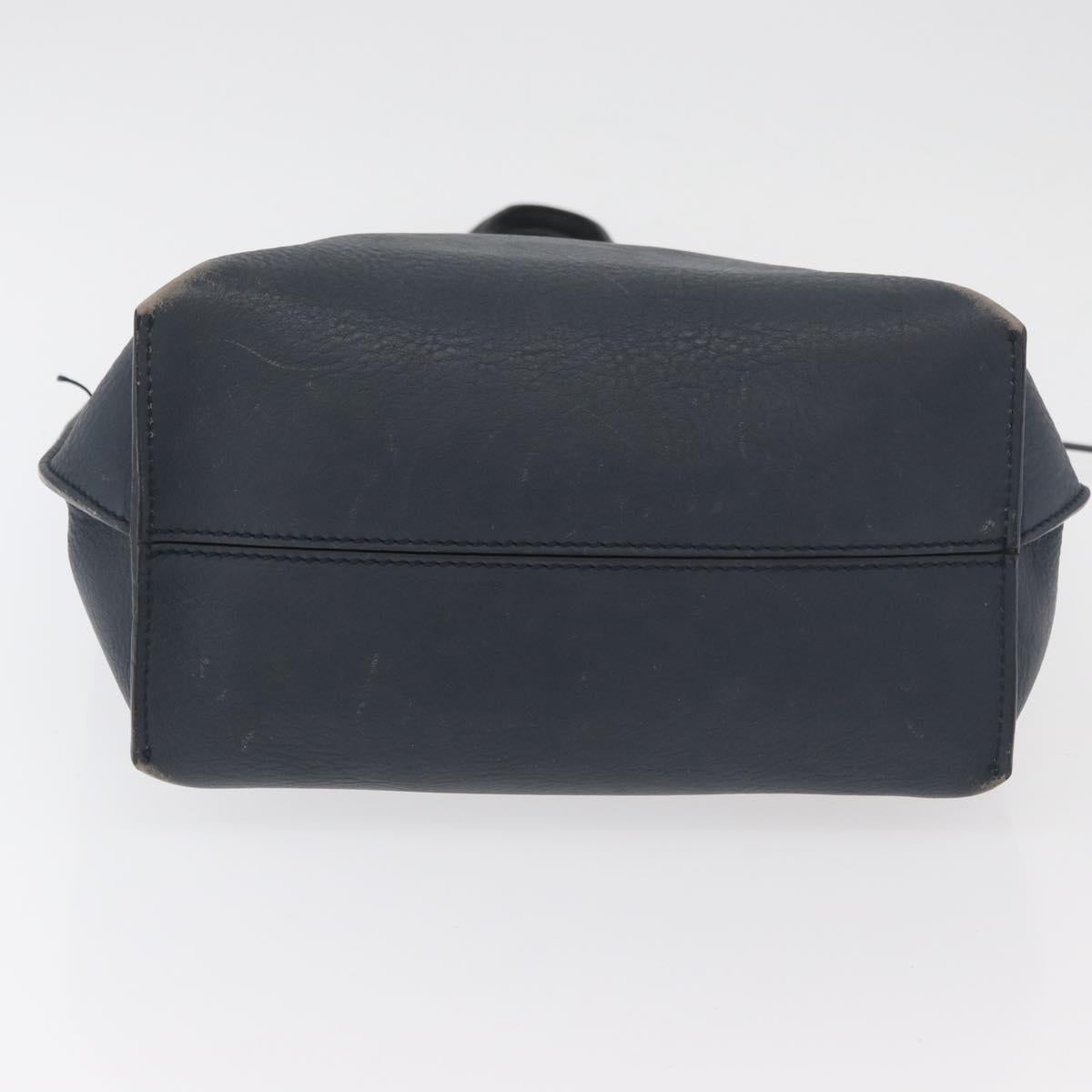 FENDI All In Shopping Tote Bag Leather Navy Auth 141928