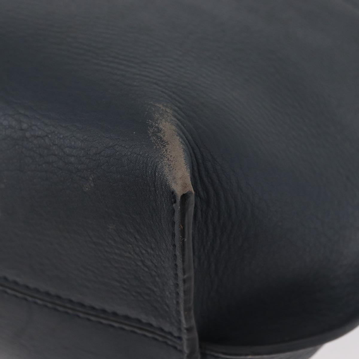 FENDI All In Shopping Tote Bag Leather Navy Auth 141928