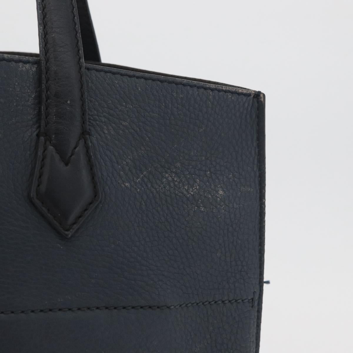 FENDI All In Shopping Tote Bag Leather Navy Auth 141928