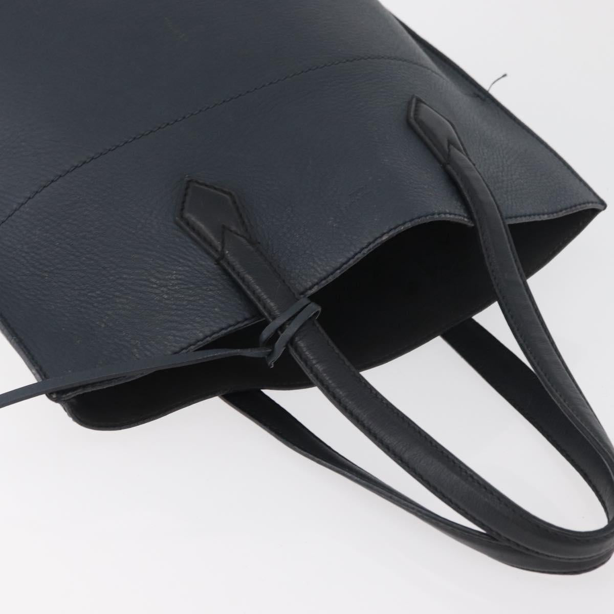 FENDI All In Shopping Tote Bag Leather Navy Auth 141928