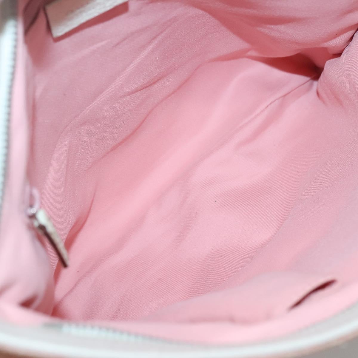 GUCCI GG Canvas Sherry Line Tote Bag Pink Silver 145809 Auth 141943