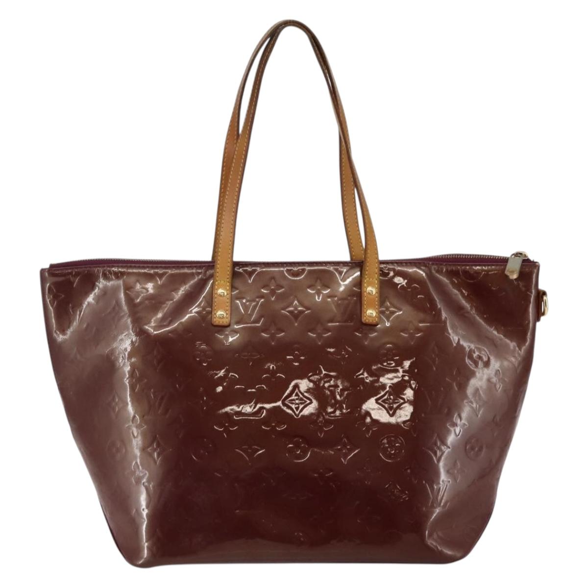 LOUIS VUITTON Monogram Vernis Bellevue GM Tote Bag Violet M93588 LV Auth 141965