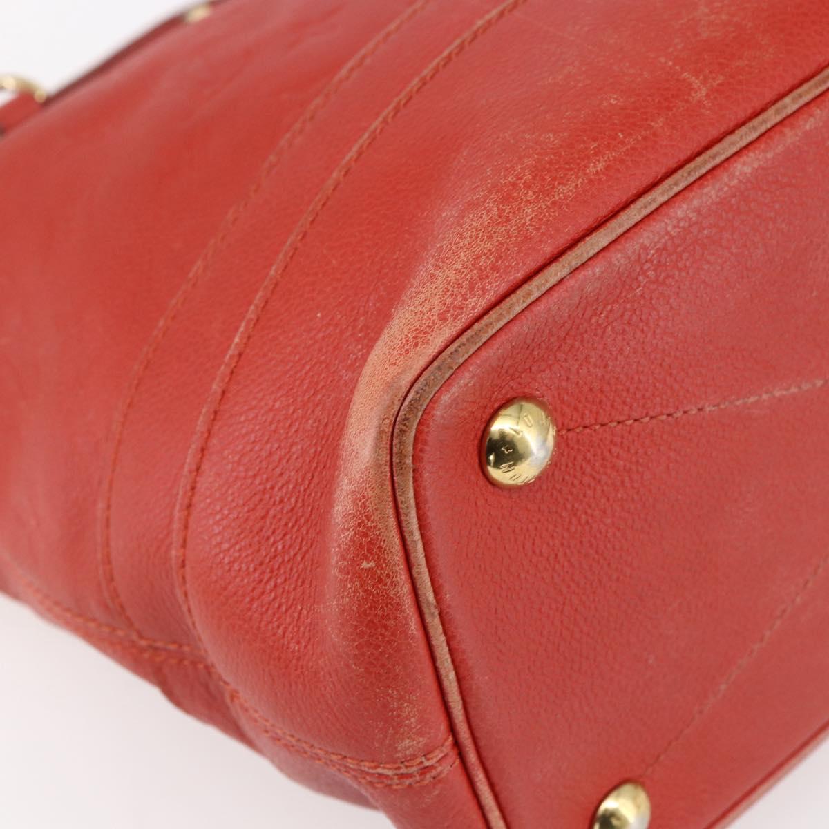 LOUIS VUITTON Monogram Empreinte Citadines PM Bag Orange M40556 LV Auth 141975