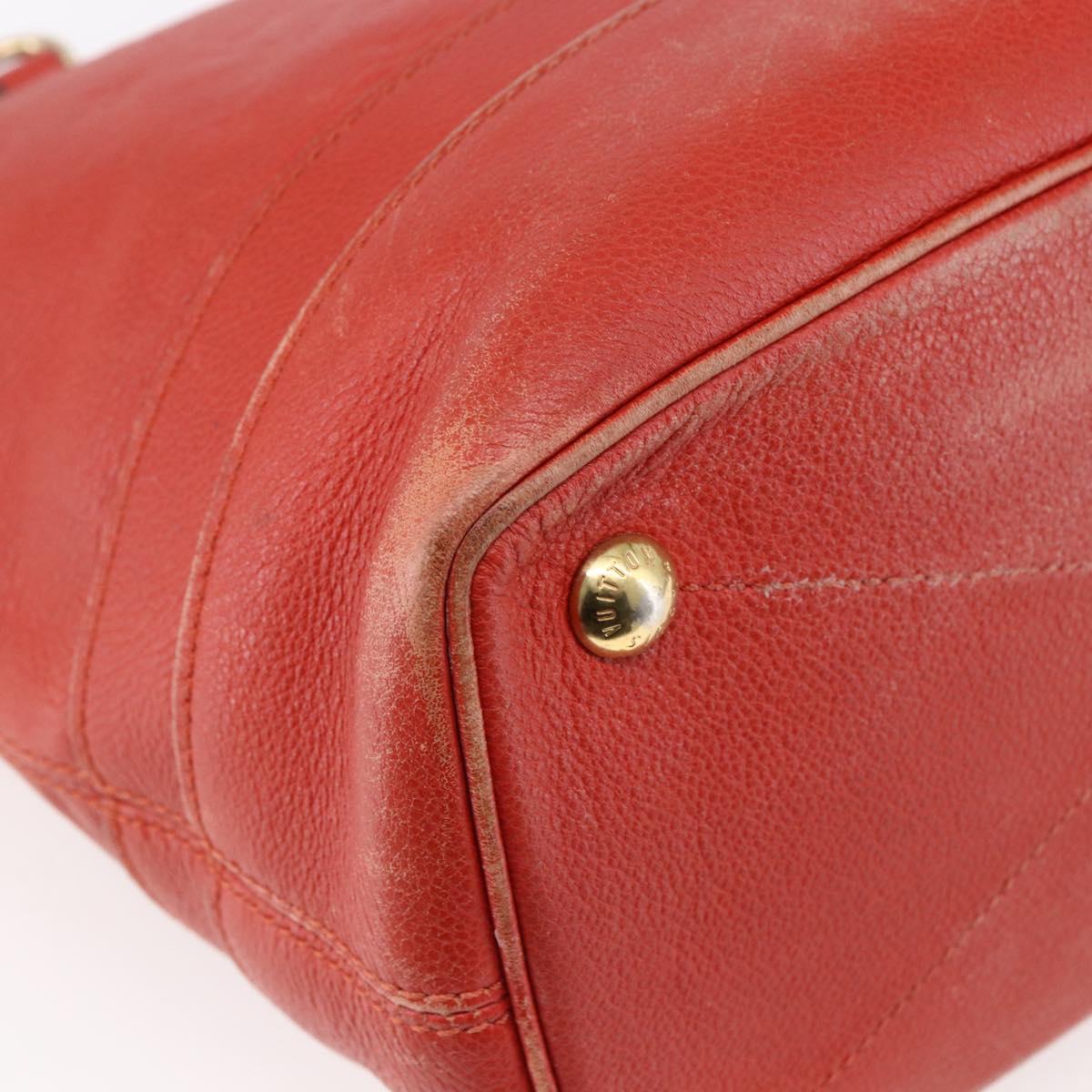 LOUIS VUITTON Monogram Empreinte Citadines PM Bag Orange M40556 LV Auth 141975