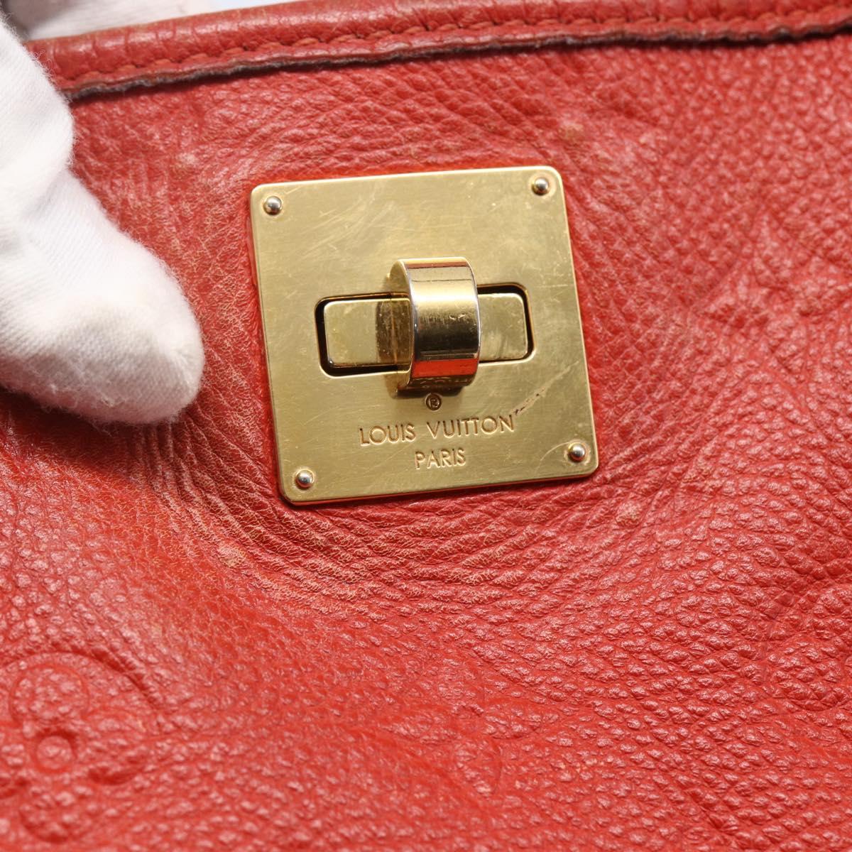 LOUIS VUITTON Monogram Empreinte Citadines PM Bag Orange M40556 LV Auth 141975