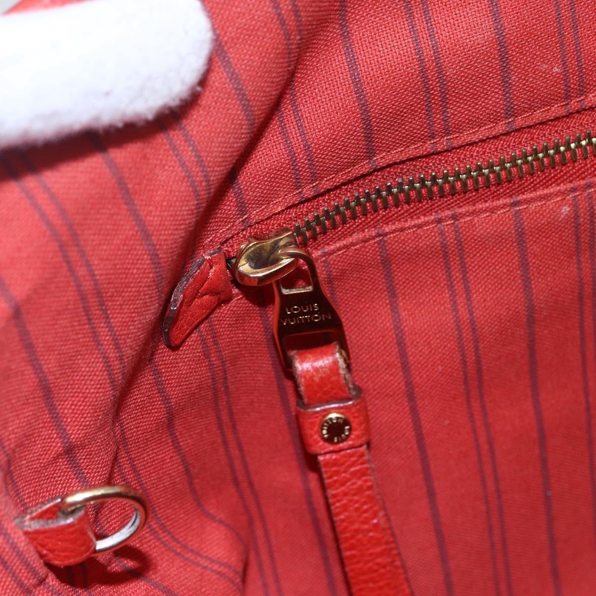 LOUIS VUITTON Monogram Empreinte Citadines PM Bag Orange M40556 LV Auth 141975