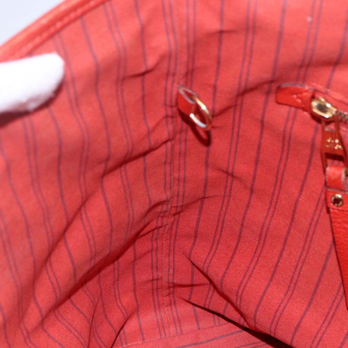 LOUIS VUITTON Monogram Empreinte Citadines PM Bag Orange M40556 LV Auth 141975