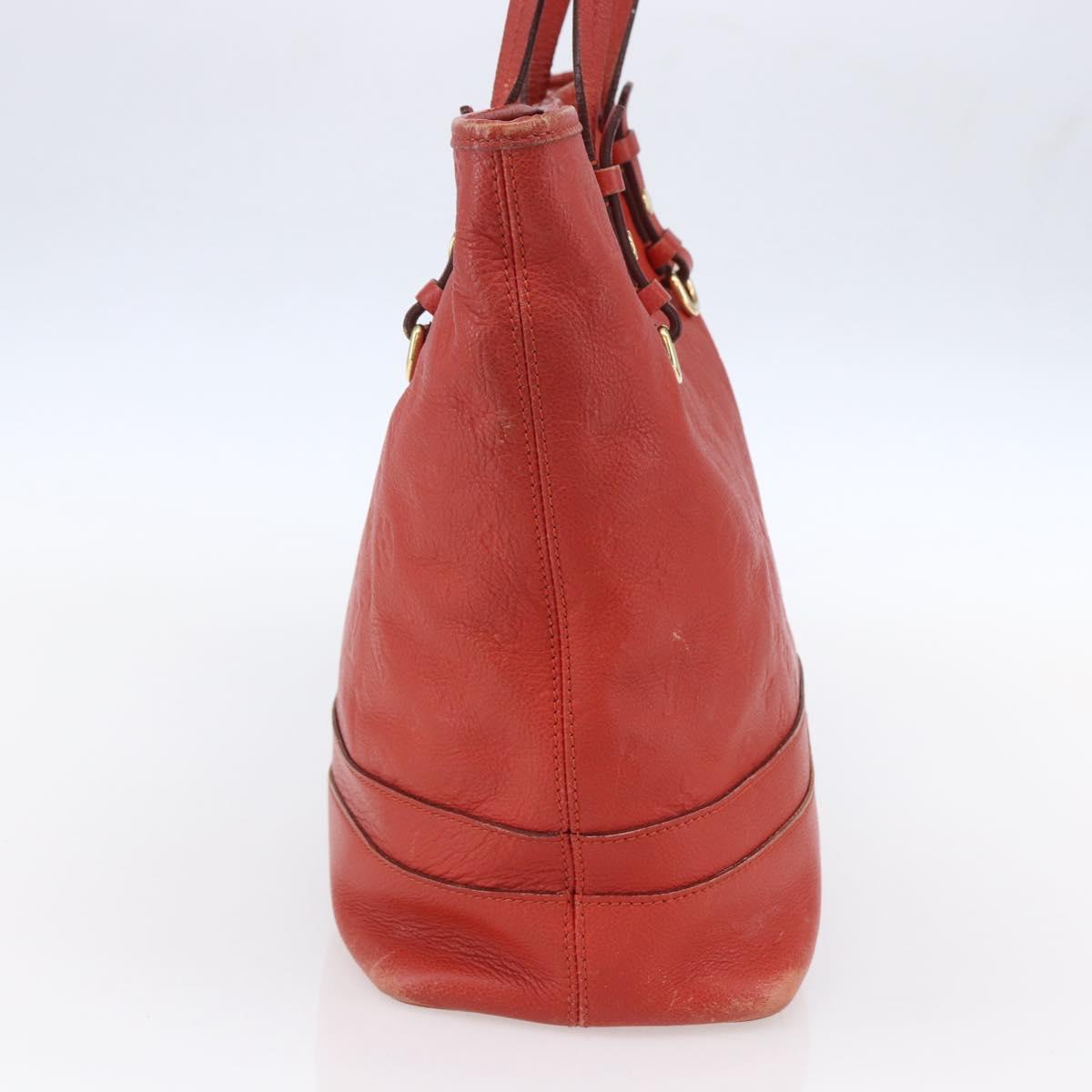 LOUIS VUITTON Monogram Empreinte Citadines PM Bag Orange M40556 LV Auth 141975