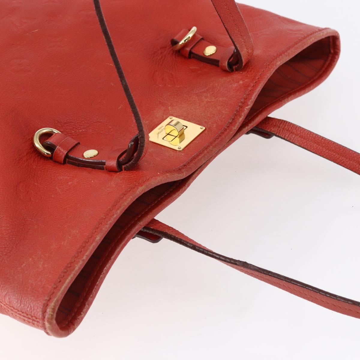 LOUIS VUITTON Monogram Empreinte Citadines PM Bag Orange M40556 LV Auth 141975