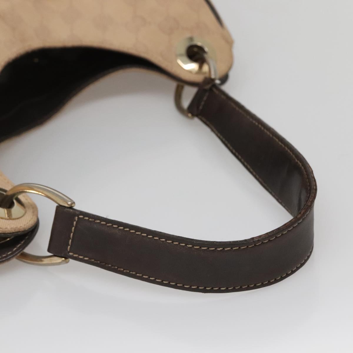 GUCCI GG Canvas Shoulder Bag Outlet Beige Gold 257268 Auth 141978