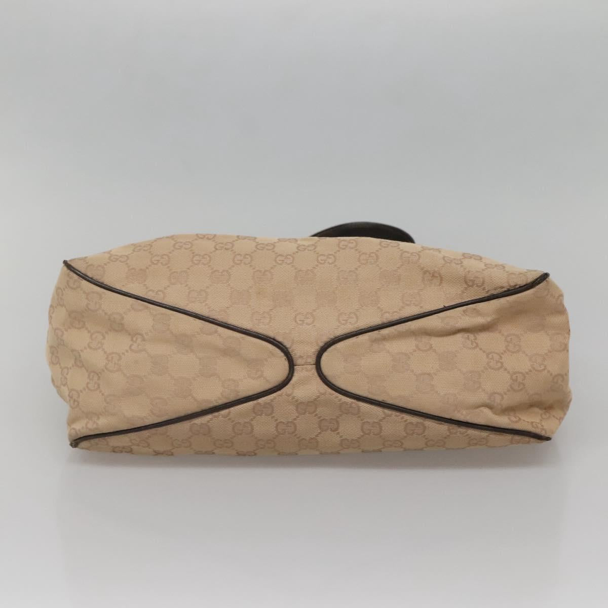 GUCCI GG Canvas Shoulder Bag Outlet Beige Gold 257268 Auth 141978