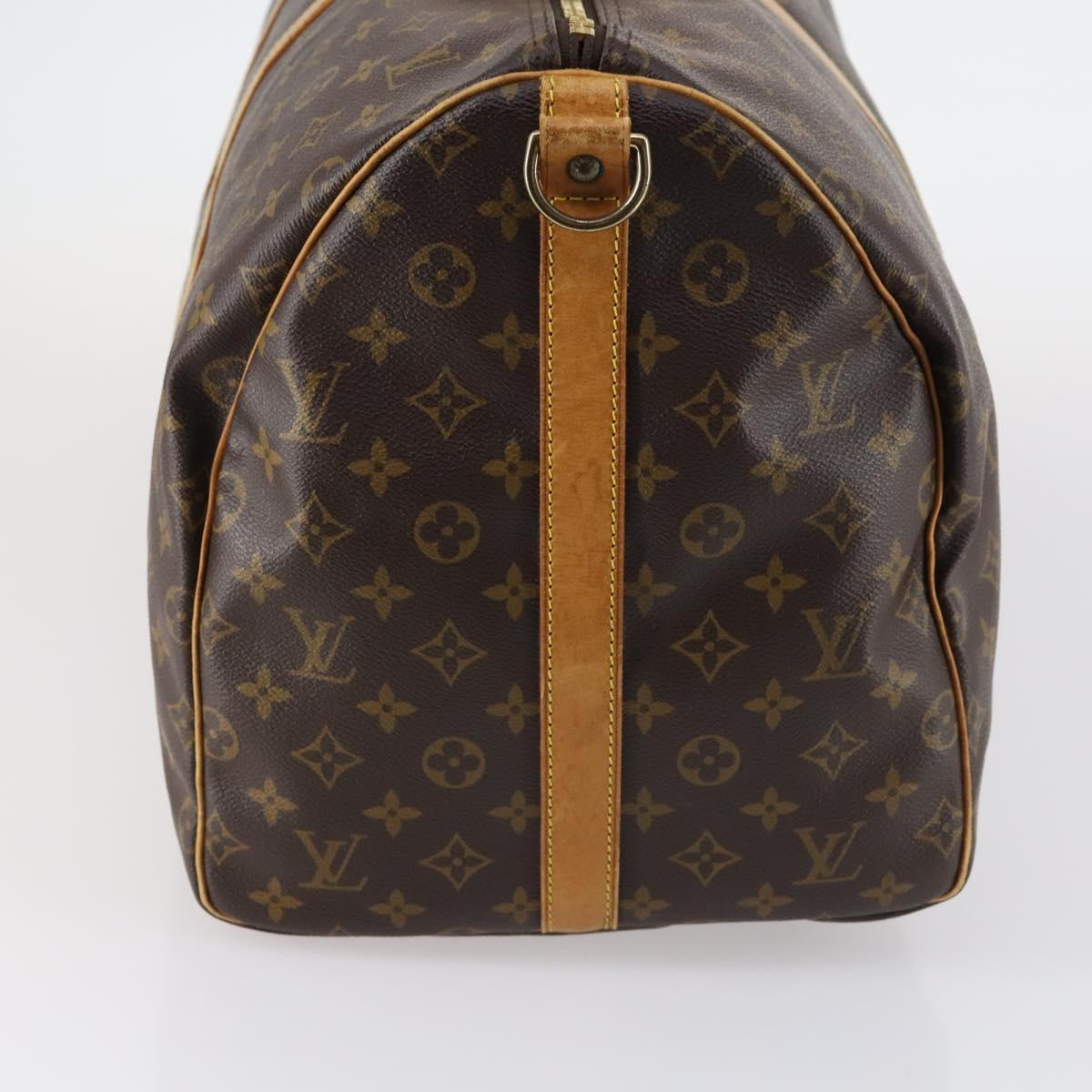 LOUIS VUITTON Monogram Keepall Bandouliere 55 Boston Bag M41414 LV Auth 141999