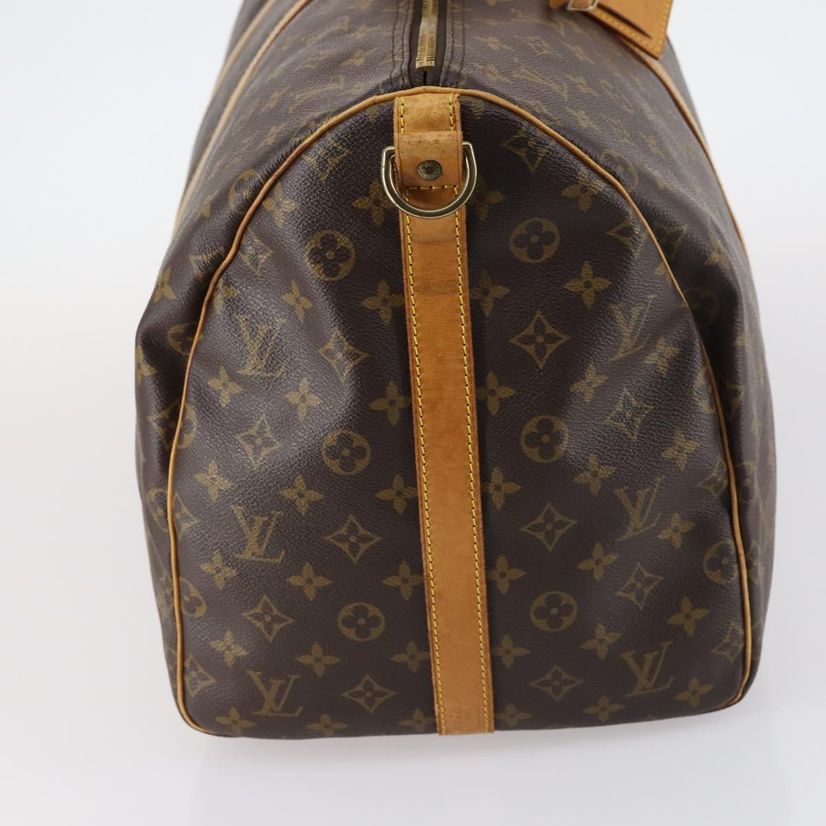 LOUIS VUITTON Monogram Keepall Bandouliere 55 Boston Bag M41414 LV Auth 141999