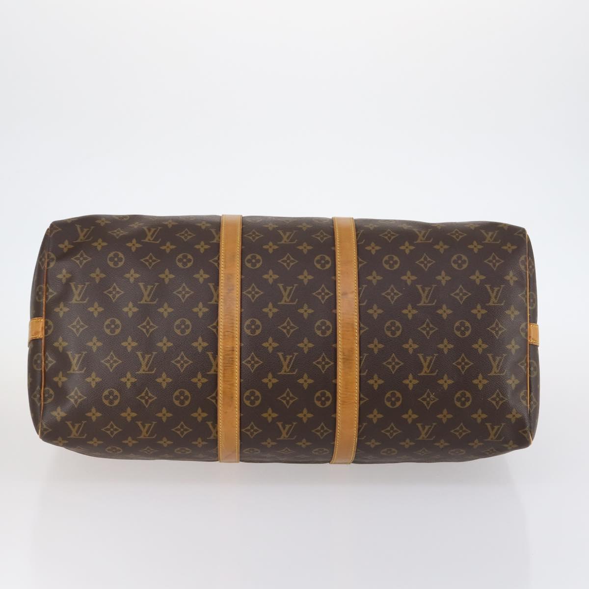 LOUIS VUITTON Monogram Keepall Bandouliere 55 Boston Bag M41414 LV Auth 141999