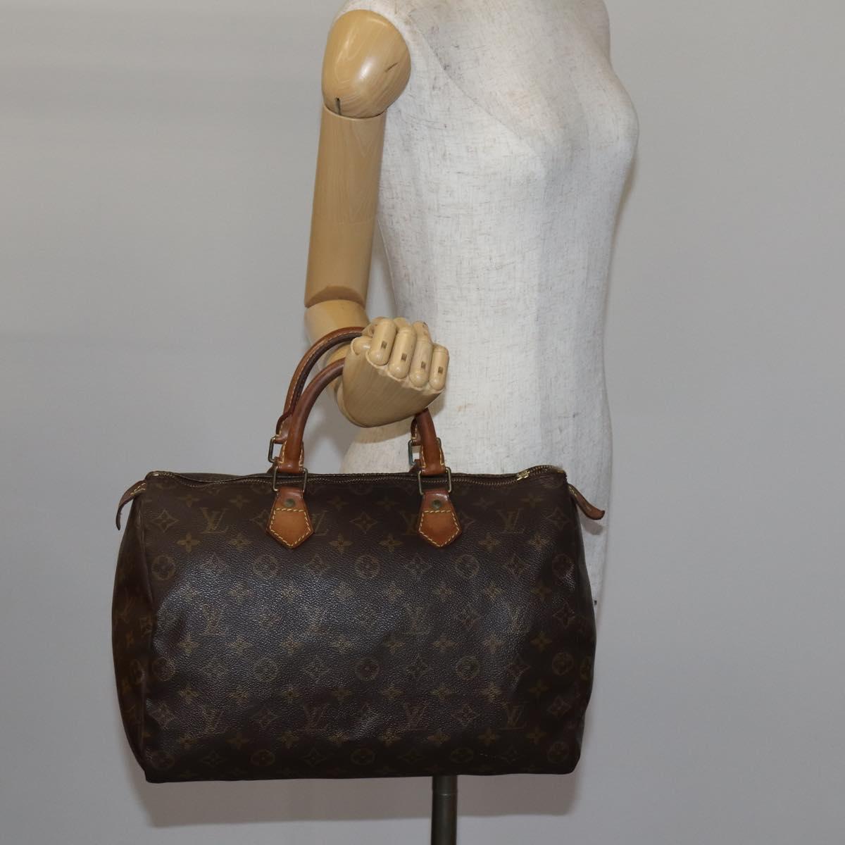 LOUIS VUITTON Monogram Speedy 35 Hand Bag M41524 LV Auth 142032