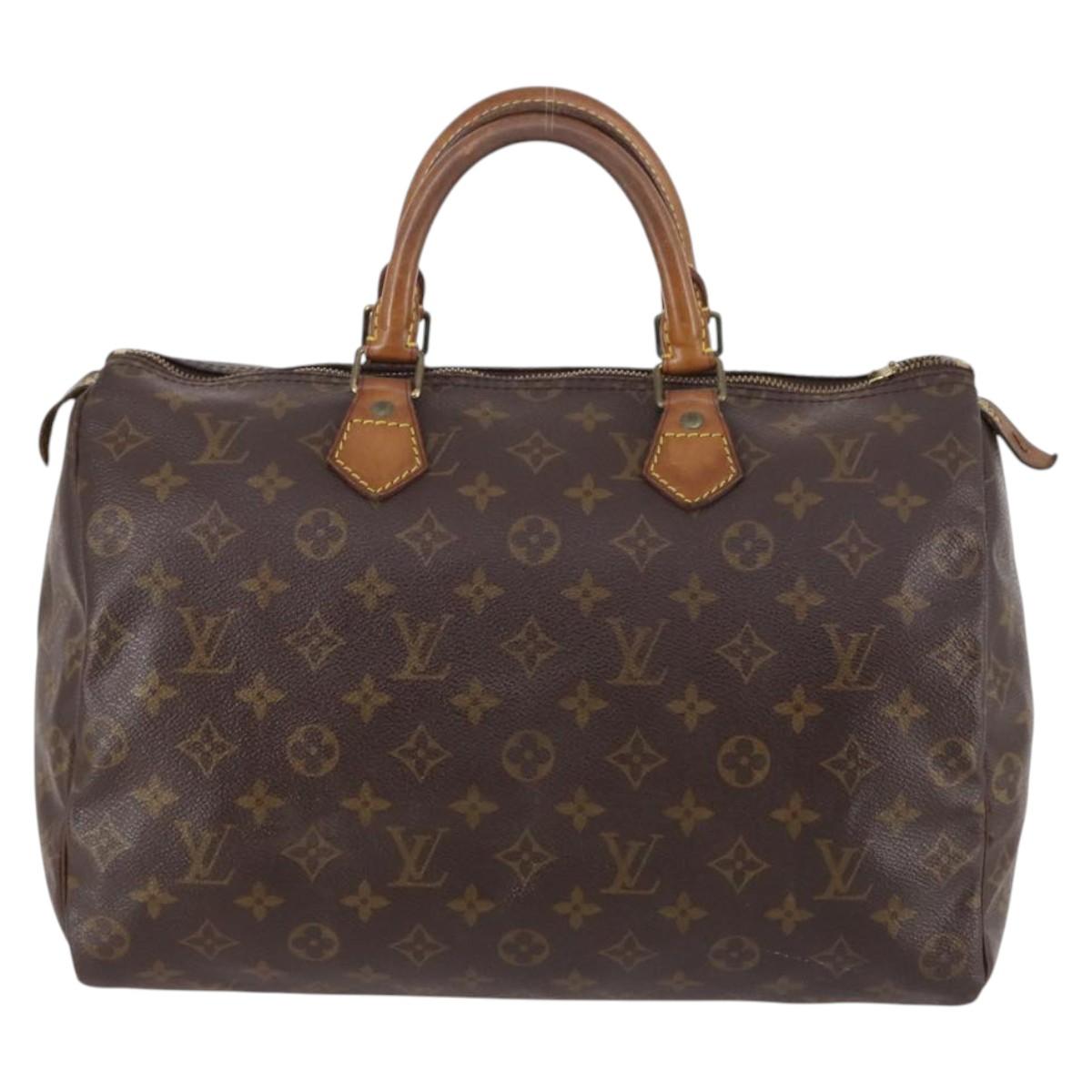 LOUIS VUITTON Monogram Speedy 35 Hand Bag M41524 LV Auth 142032
