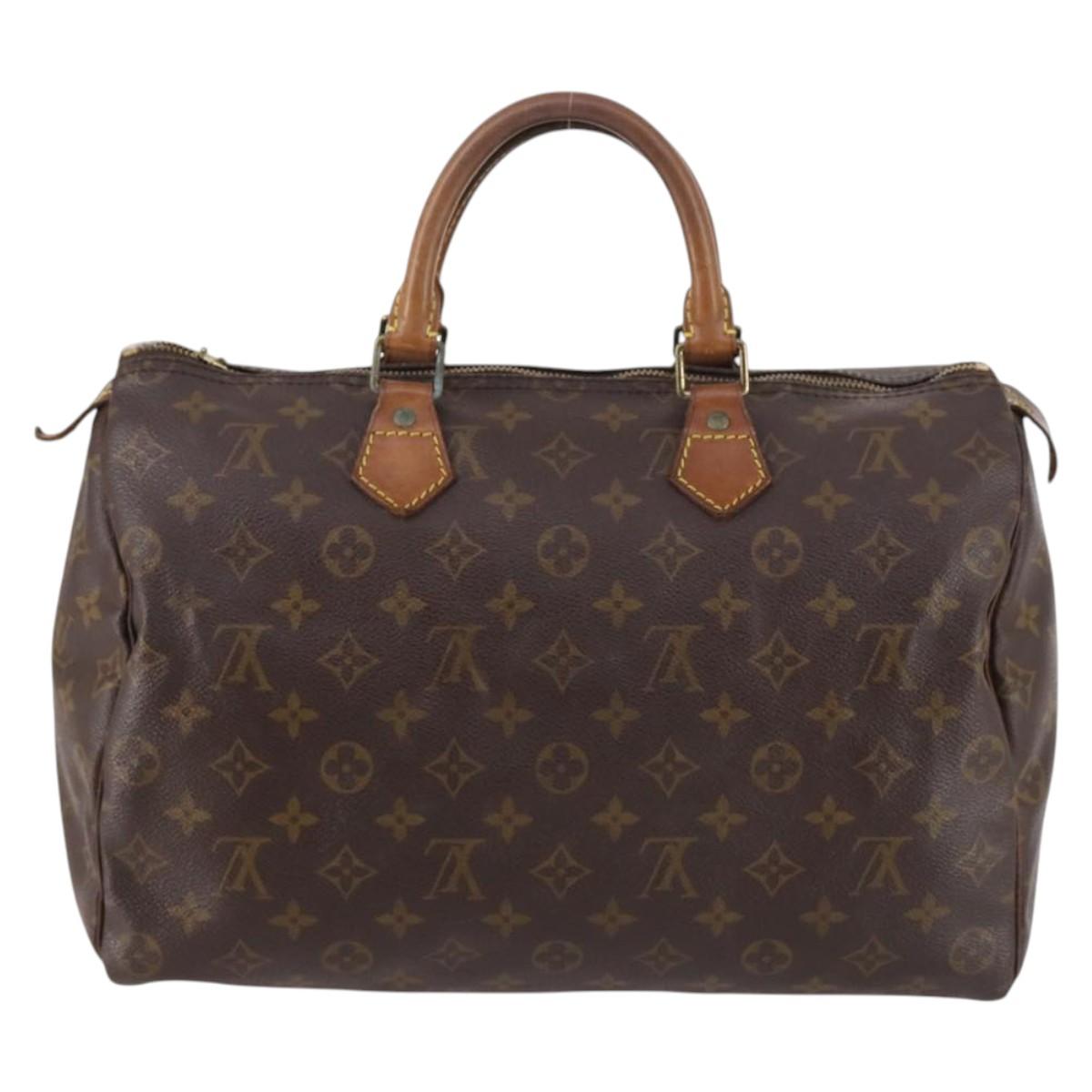 LOUIS VUITTON Monogram Speedy 35 Hand Bag M41524 LV Auth 142032
