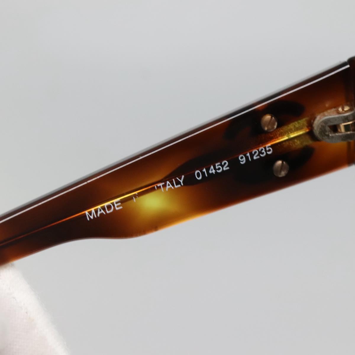 CHANEL COCO Mark Sunglasses Plastic Brown CC Auth 142047