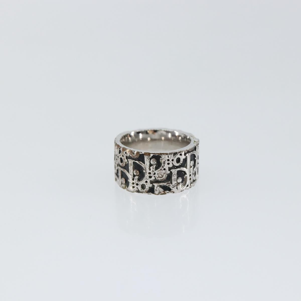Christian Dior Trotter Ring metal Silver Auth 142048