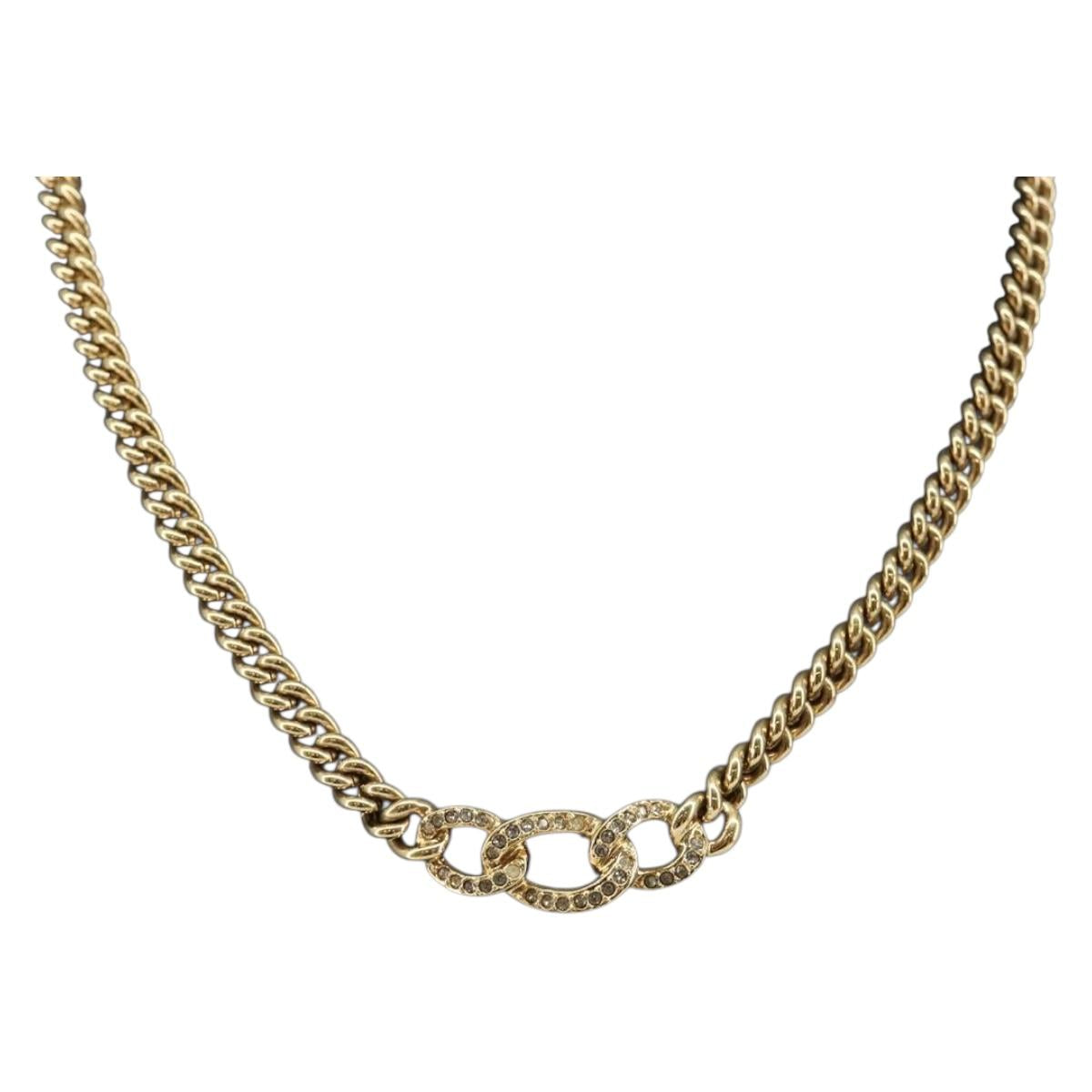 Christian Dior Necklace metal Gold Auth 142061