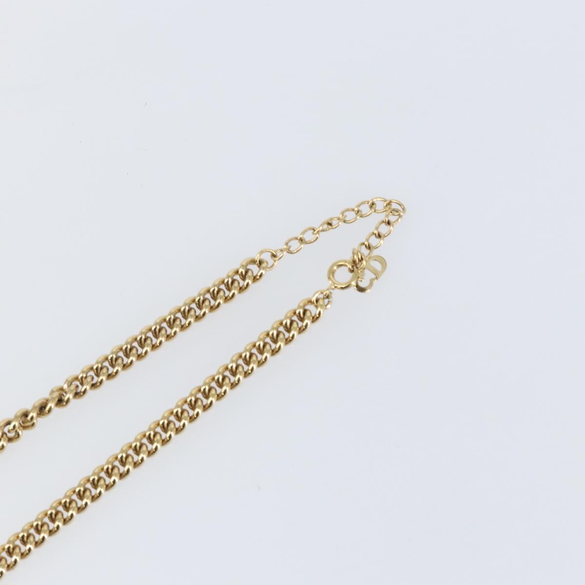 Christian Dior Necklace metal Gold Auth 142061