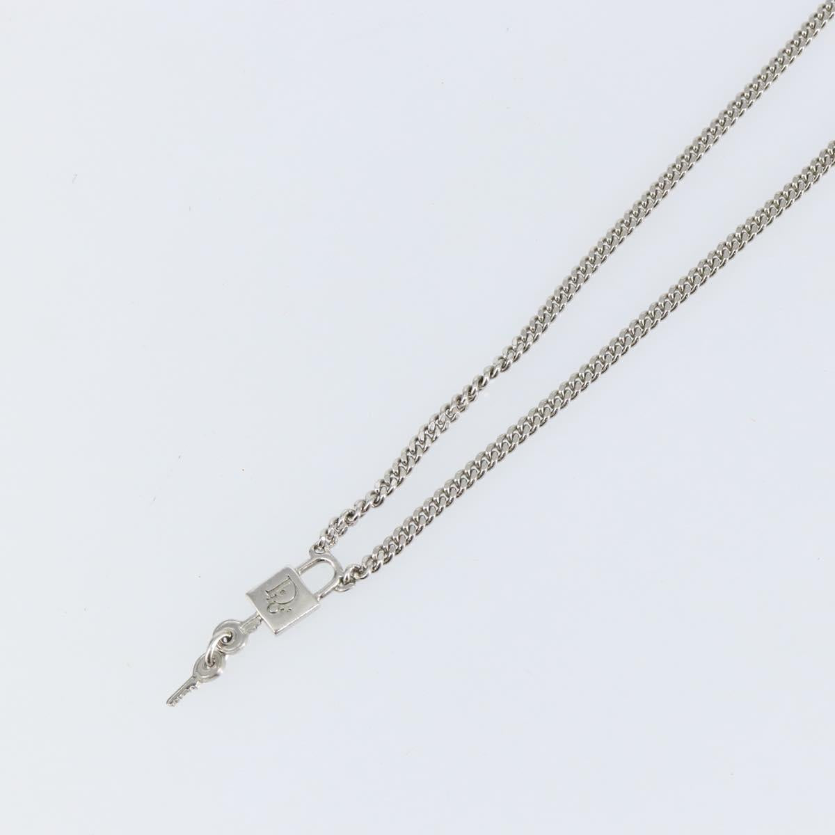 Christian Dior Necklace metal Silver Auth 142065