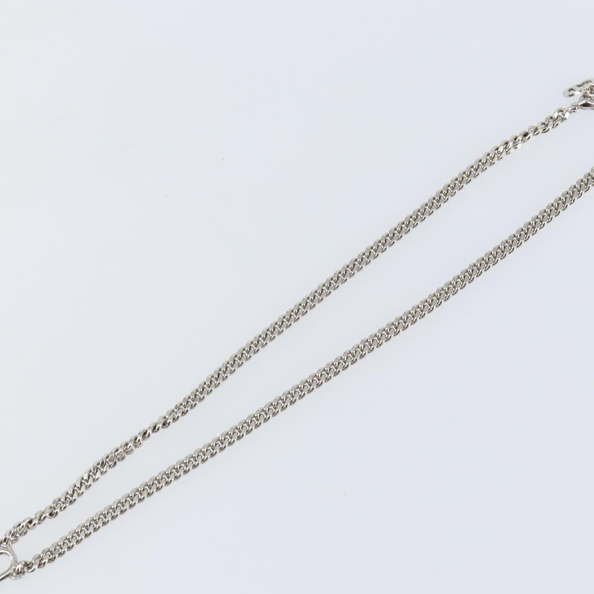 Christian Dior Necklace metal Silver Auth 142065