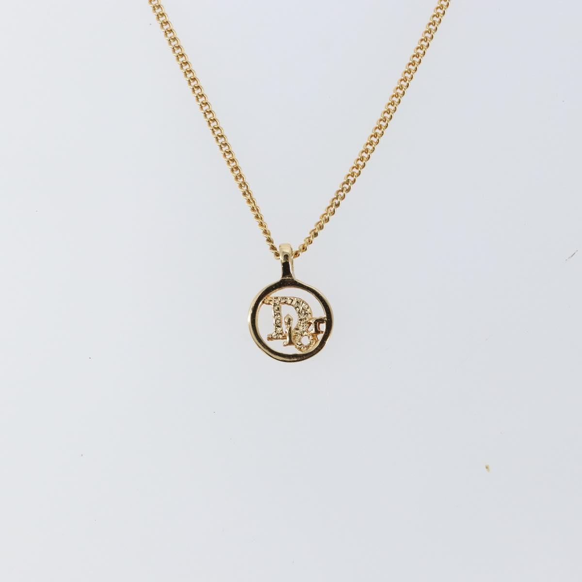 Christian Dior Necktie Chain metal Gold Auth 142066