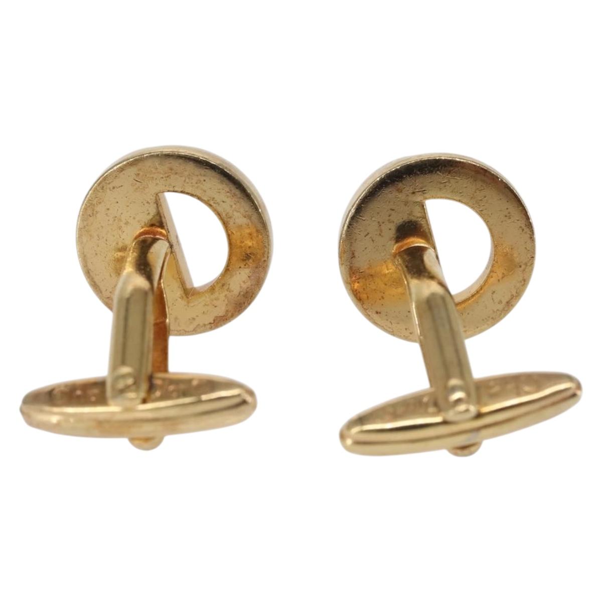 Christian Dior Cuffs & Tie Tack Pins metal Gold Auth 142069