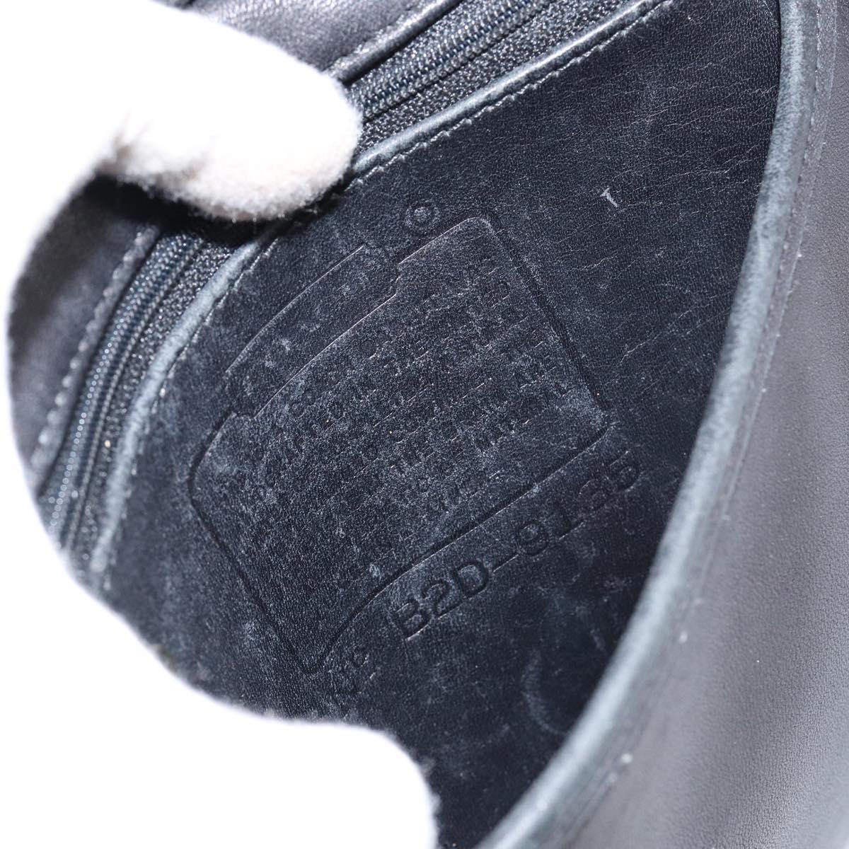 Coach Shoulder Bag Leather Black Gold Auth 142078