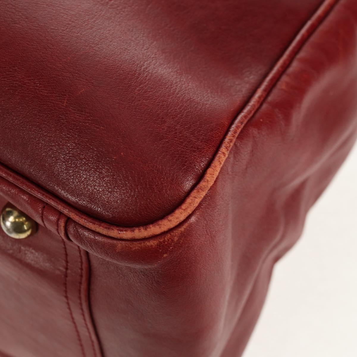 Chloe Paddington Boston Bag Leather 2way Red Gold Auth 142081