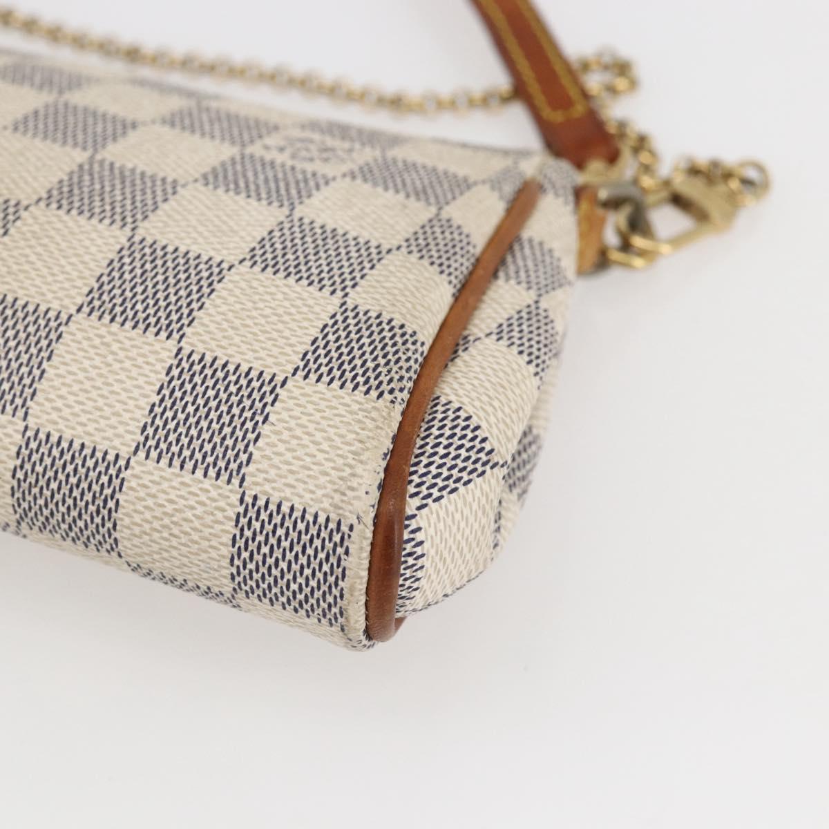 LOUIS VUITTON Damier Azur Eva Shoulder Bag 2way N55214 LV Auth 142092