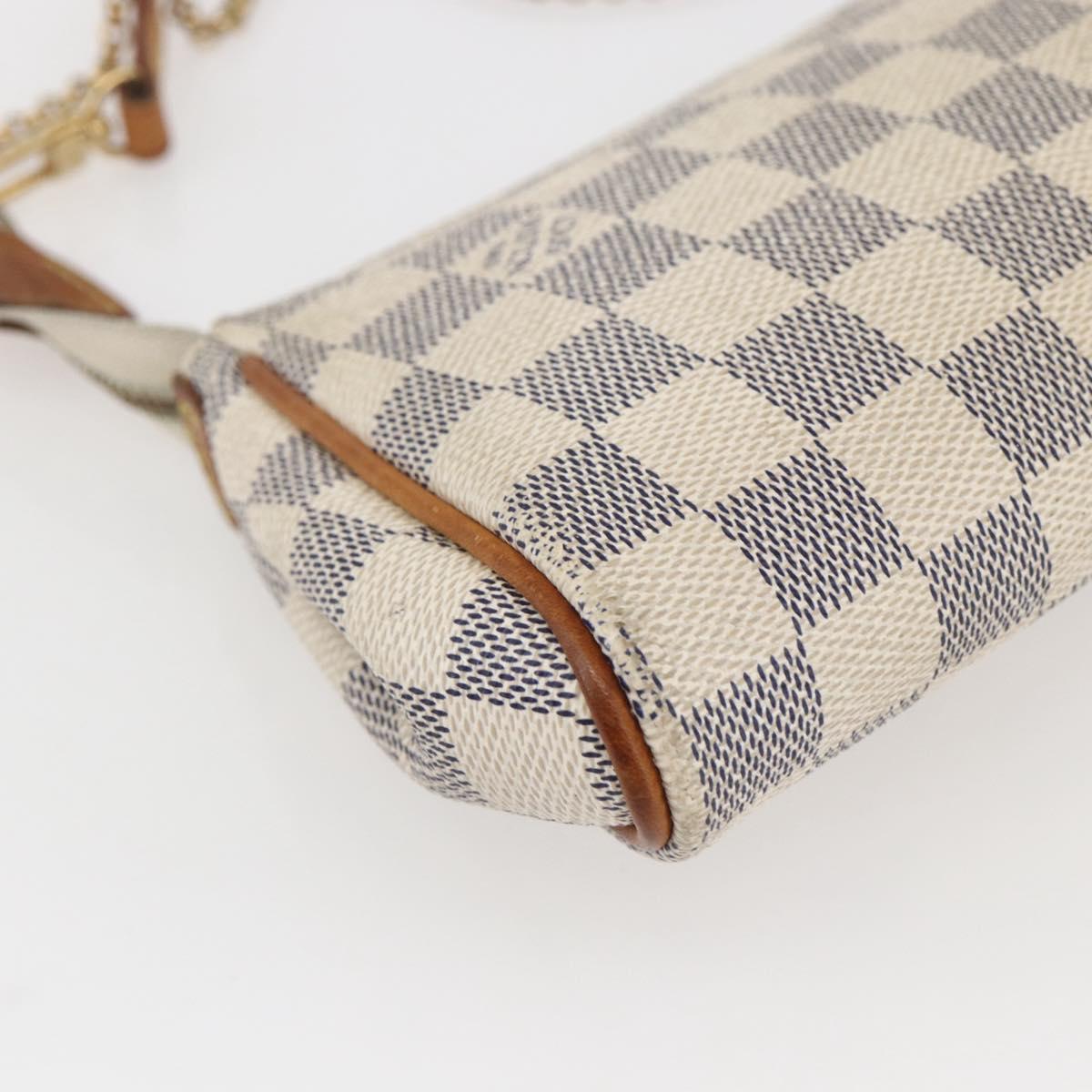 LOUIS VUITTON Damier Azur Eva Shoulder Bag 2way N55214 LV Auth 142092