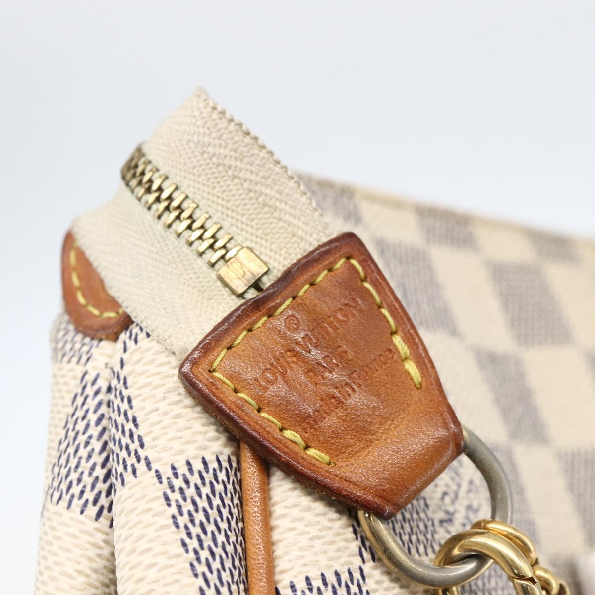 LOUIS VUITTON Damier Azur Eva Shoulder Bag 2way N55214 LV Auth 142092