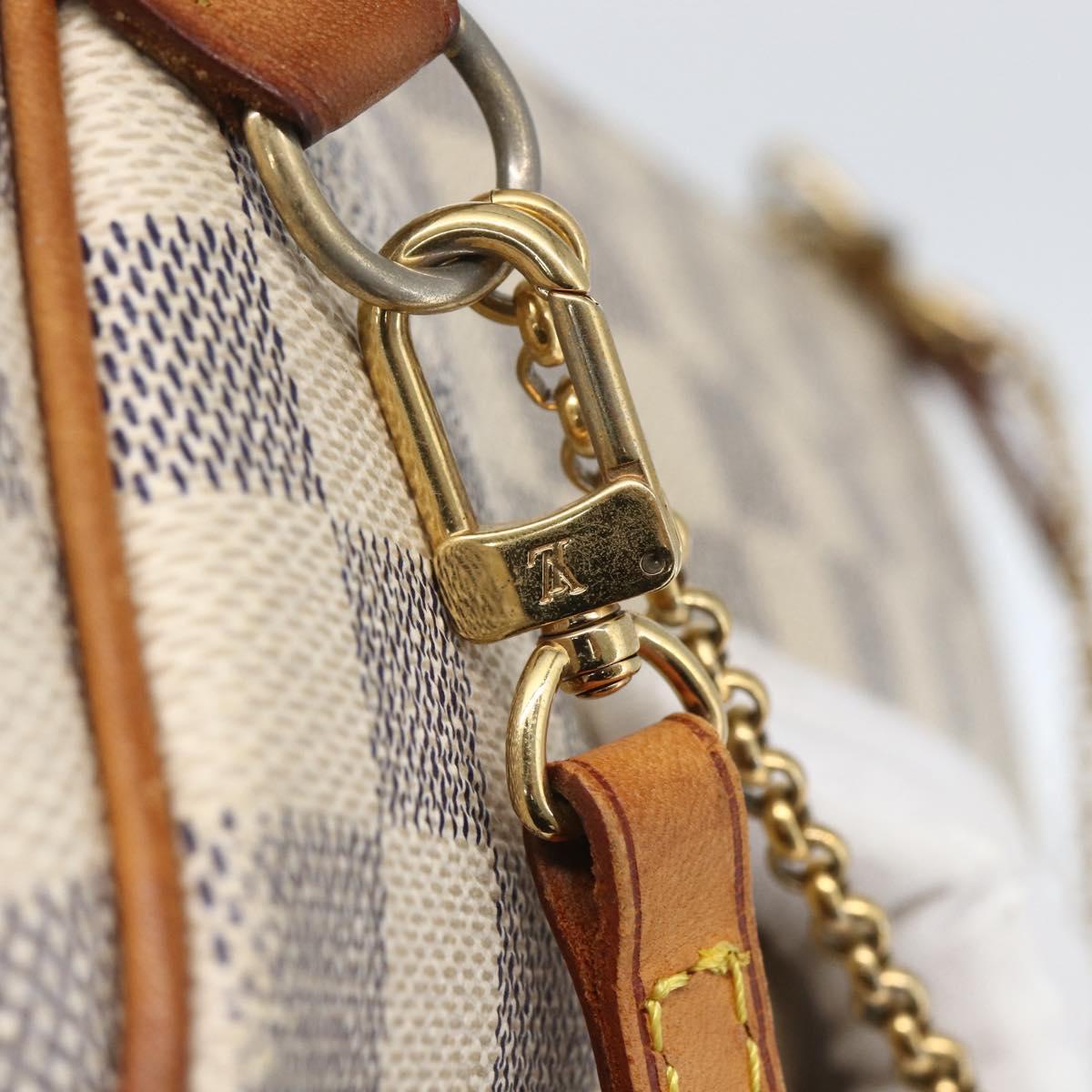 LOUIS VUITTON Damier Azur Eva Shoulder Bag 2way N55214 LV Auth 142092