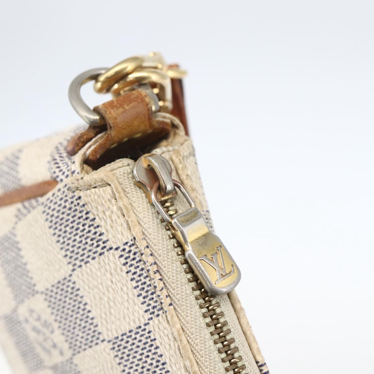 LOUIS VUITTON Damier Azur Eva Shoulder Bag 2way N55214 LV Auth 142092