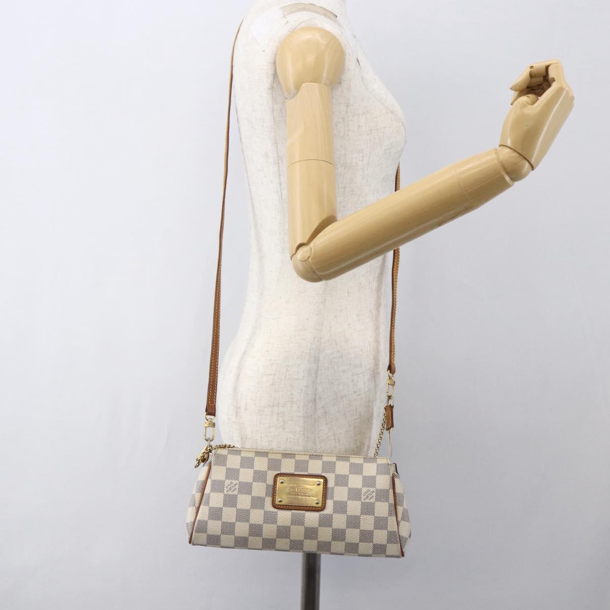 LOUIS VUITTON Damier Azur Eva Shoulder Bag 2way N55214 LV Auth 142092