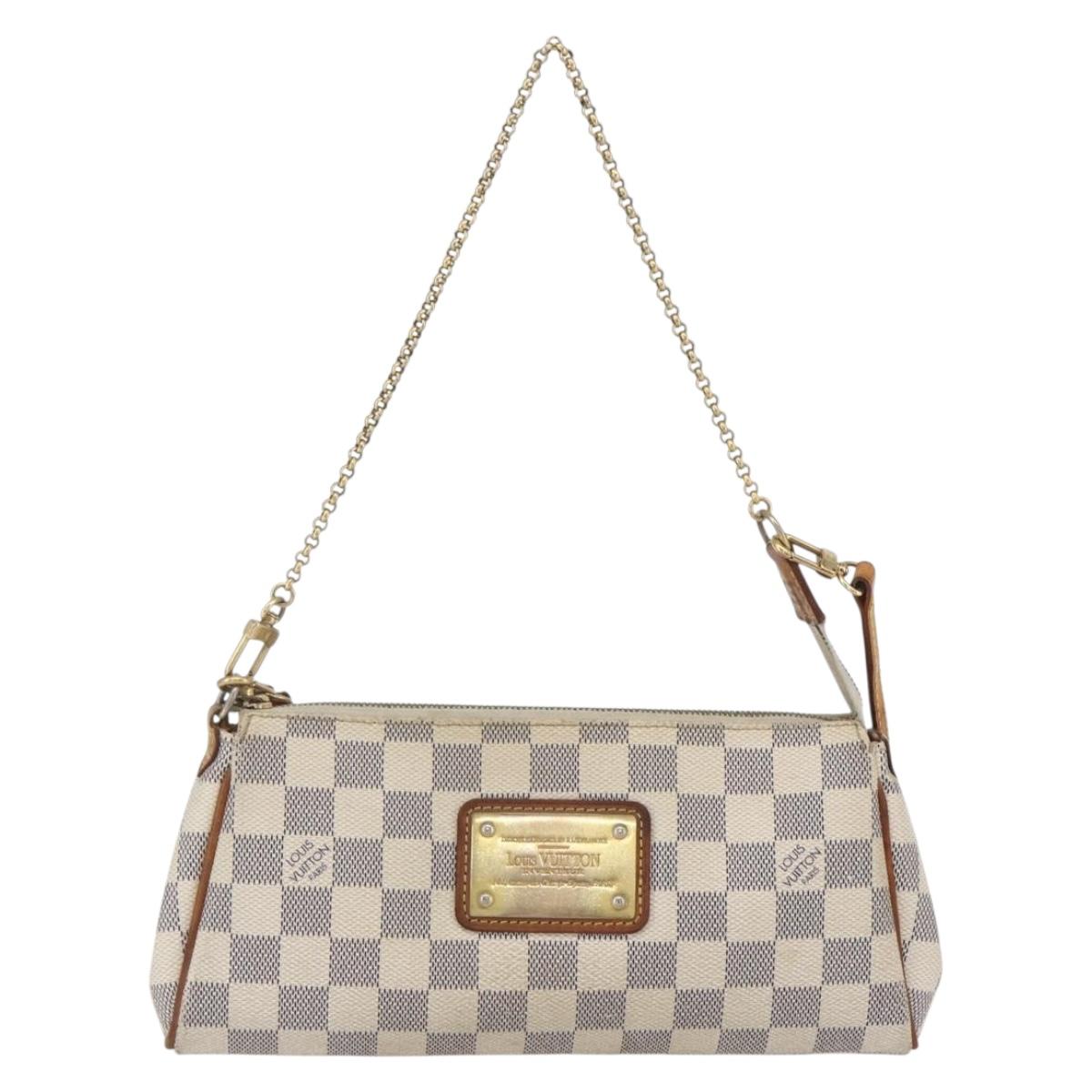 LOUIS VUITTON Damier Azur Eva Shoulder Bag 2way N55214 LV Auth 142092