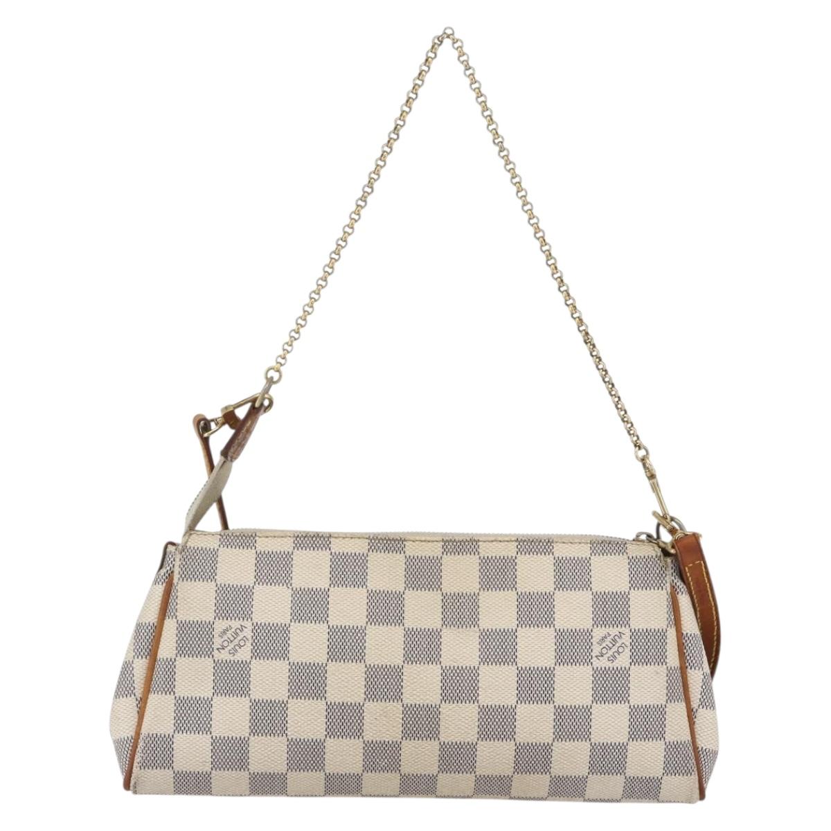 LOUIS VUITTON Damier Azur Eva Shoulder Bag 2way N55214 LV Auth 142092