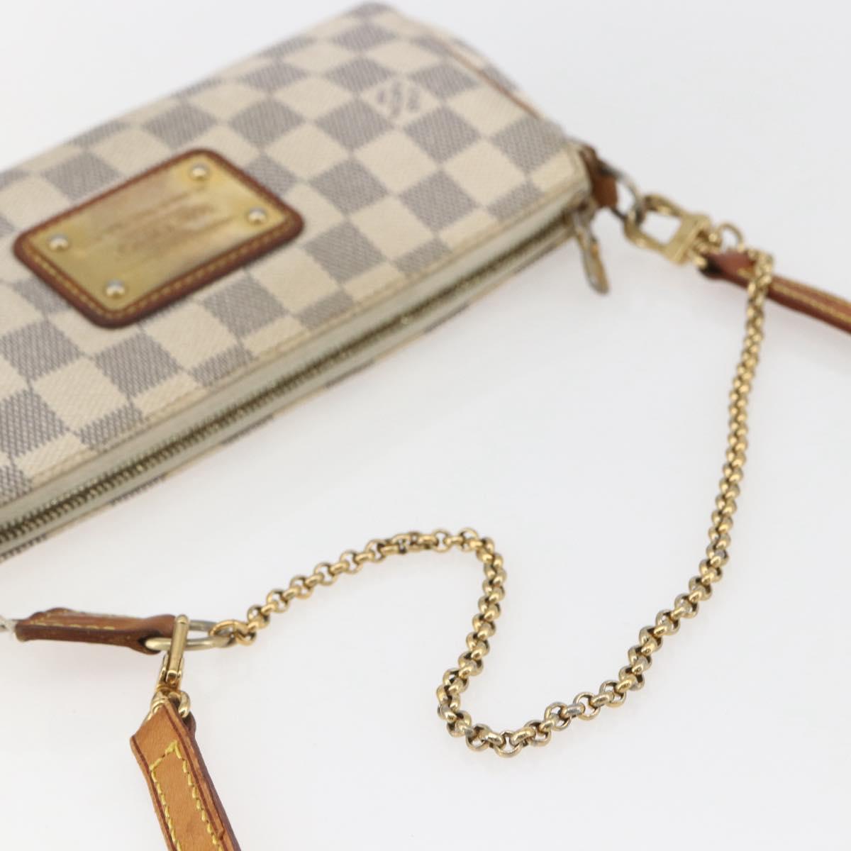 LOUIS VUITTON Damier Azur Eva Shoulder Bag 2way N55214 LV Auth 142092