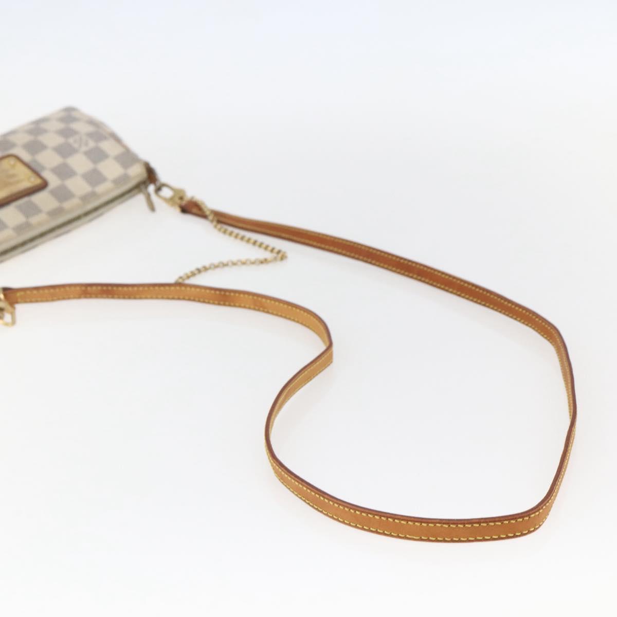 LOUIS VUITTON Damier Azur Eva Shoulder Bag 2way N55214 LV Auth 142092