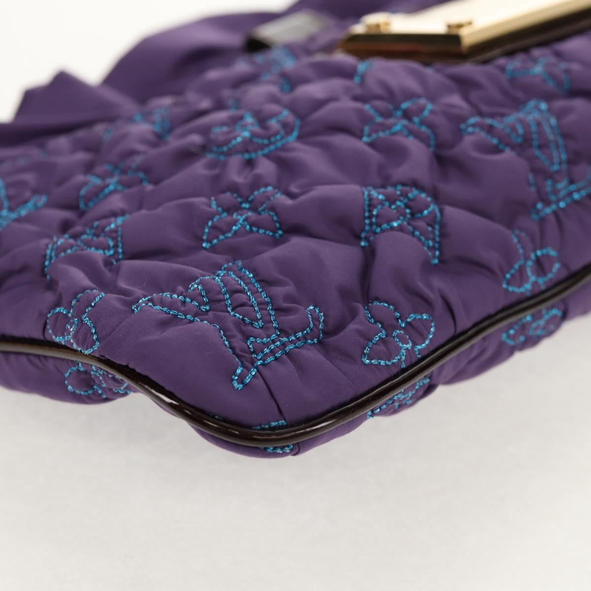 LOUIS VUITTON Monogram Satin Pochette Devi MM Bag Purple M93197 Auth 142093SAM