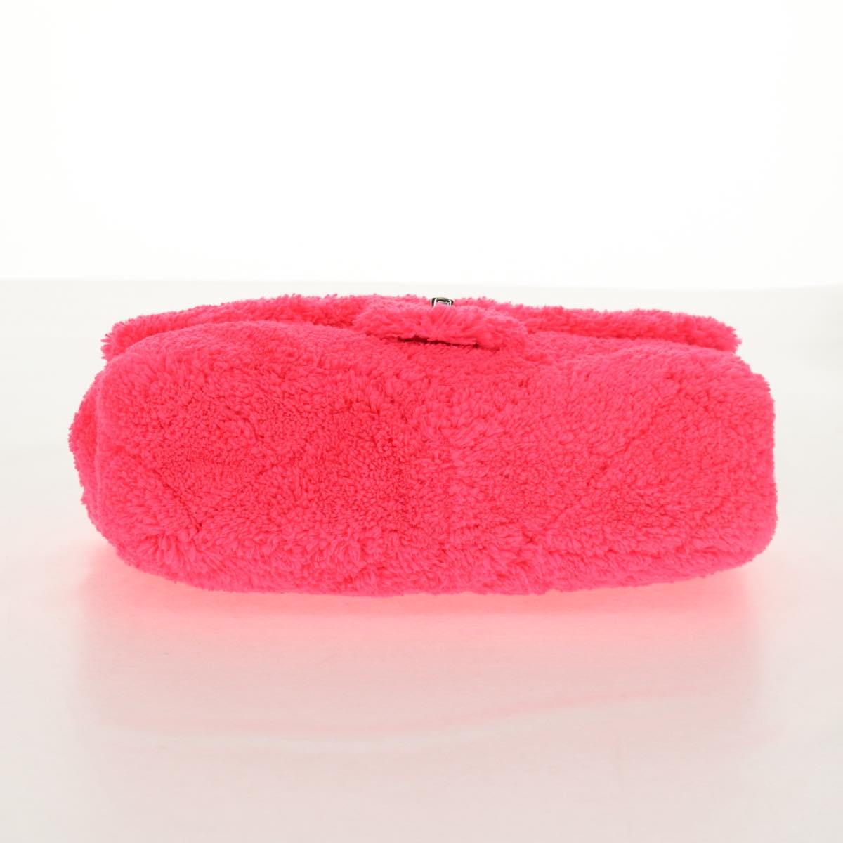 CHANEL Matelasse 25 Chain Shoulder Bag Pile Pink Silver CC Auth 142100SM