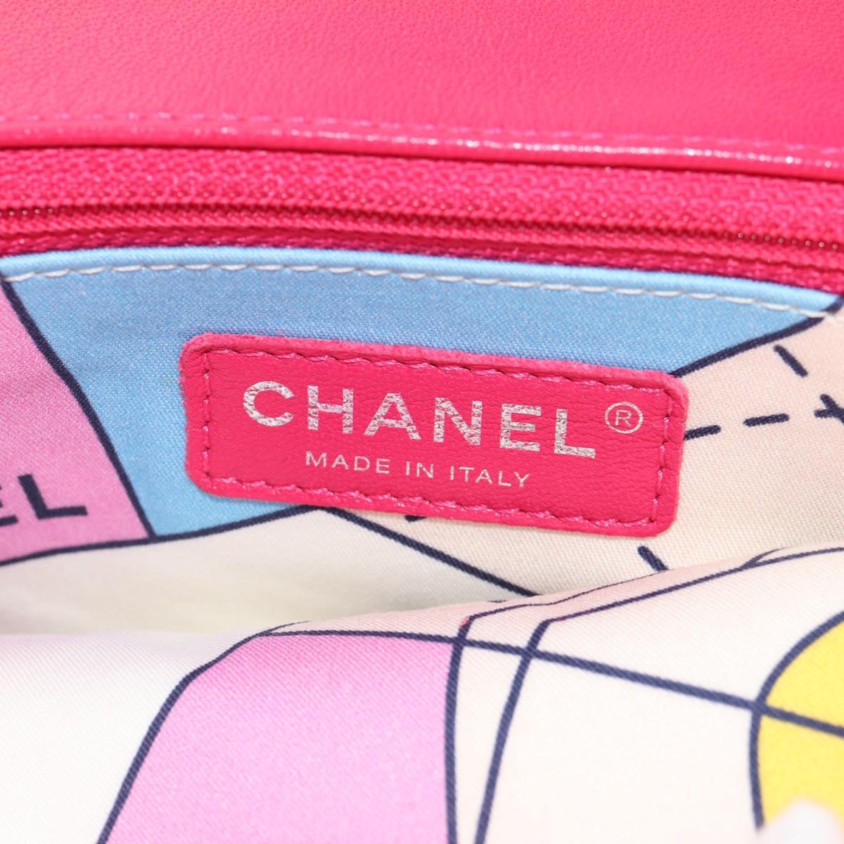 CHANEL Matelasse 25 Chain Shoulder Bag Pile Pink Silver CC Auth 142100SM