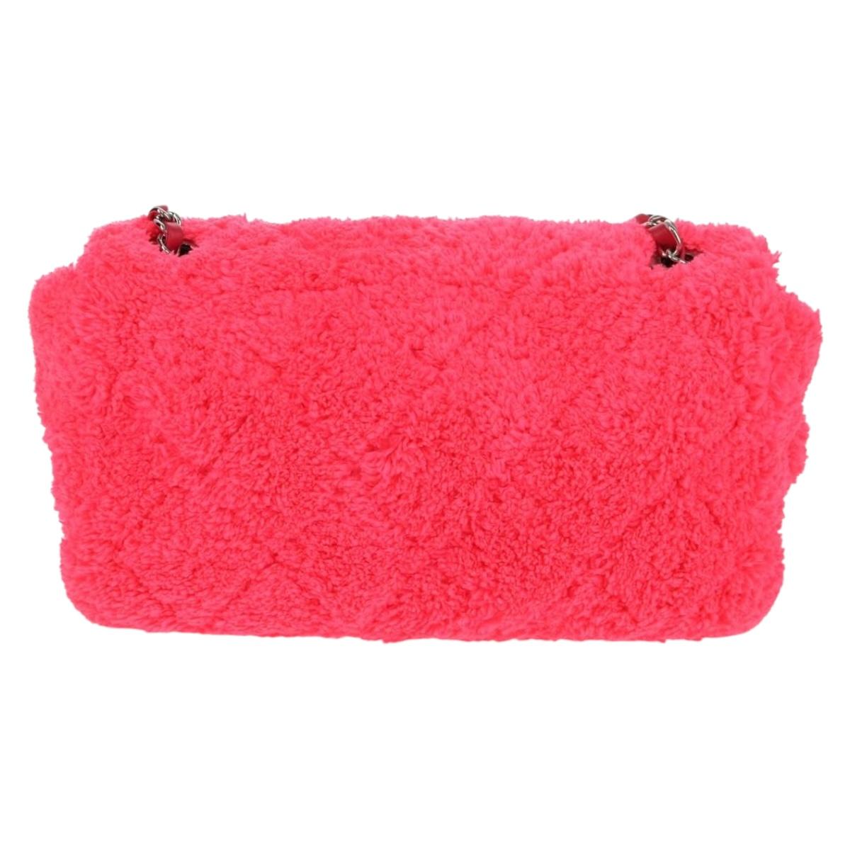 CHANEL Matelasse 25 Chain Shoulder Bag Pile Pink Silver CC Auth 142100SM